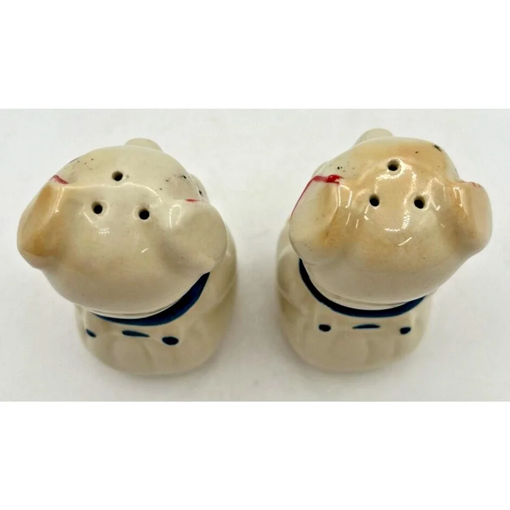 Vintage Retro‎ Salt and Pepper Shakers Ceramic Pigs U260/35